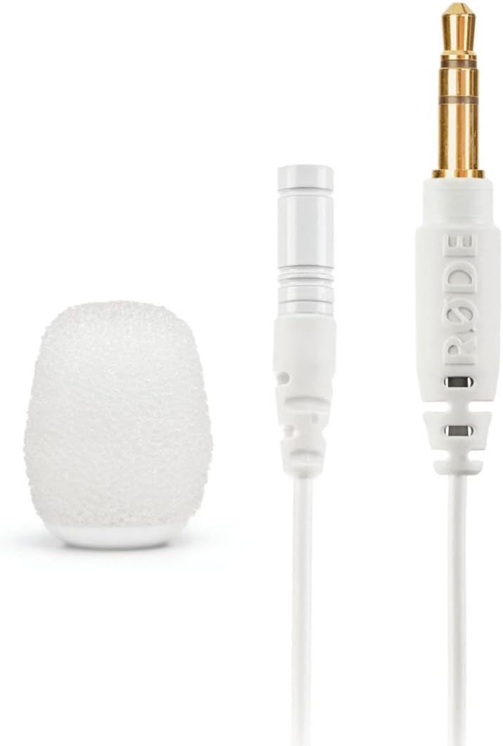 Rode Lavalier GO WH Weiss Lavalier-Mikrofon + keepdrum WS05 WH Fell-Windschutz Weiss lavgowh-ws05wh,