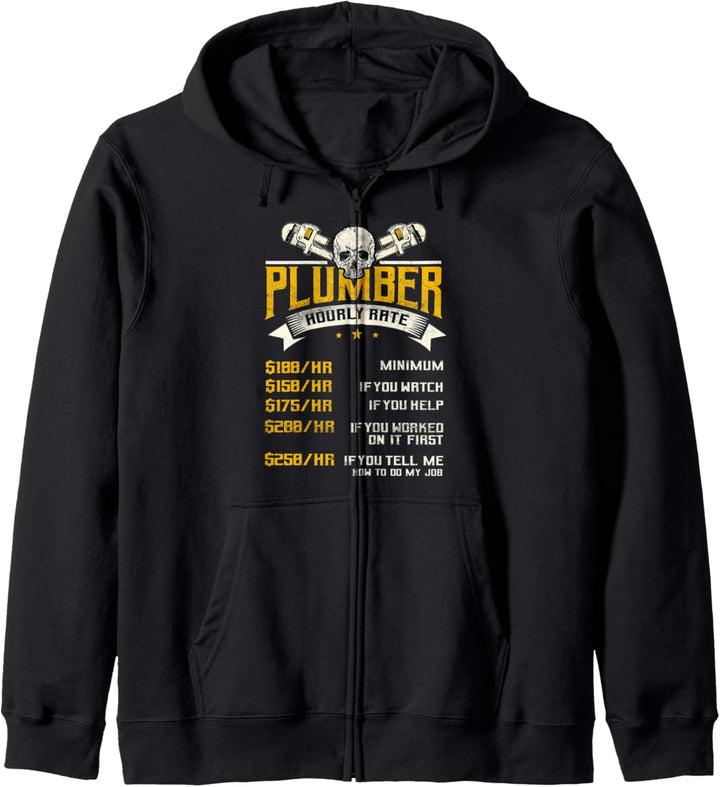 Klempner Geschenke Sanitär Piperfitter Lustige Stundensätze Kapuzenjacke