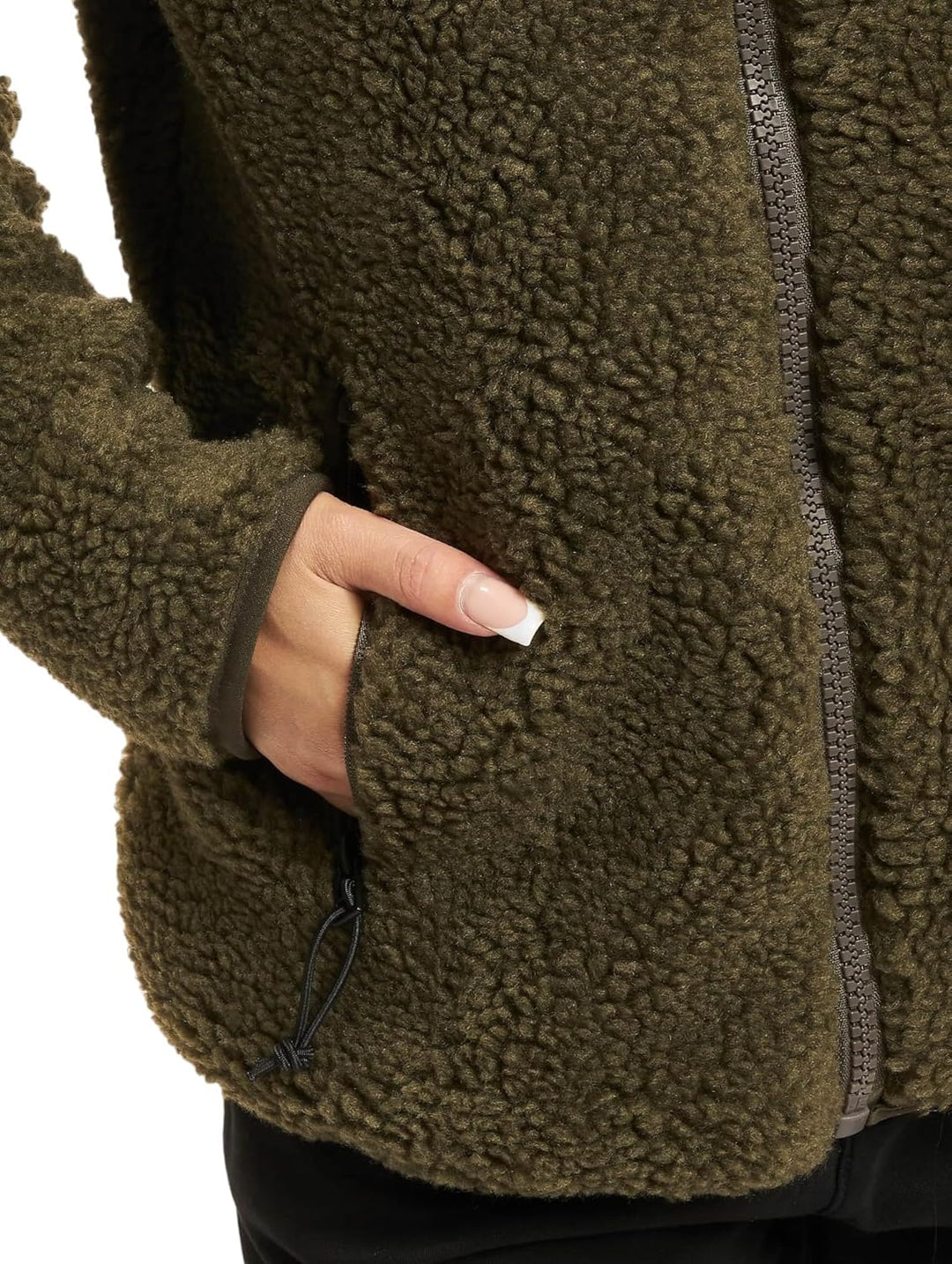 Brandit Women Teddyfleece Jacket Hooded, many colours, Grössen XS bis 5XL, Oliv