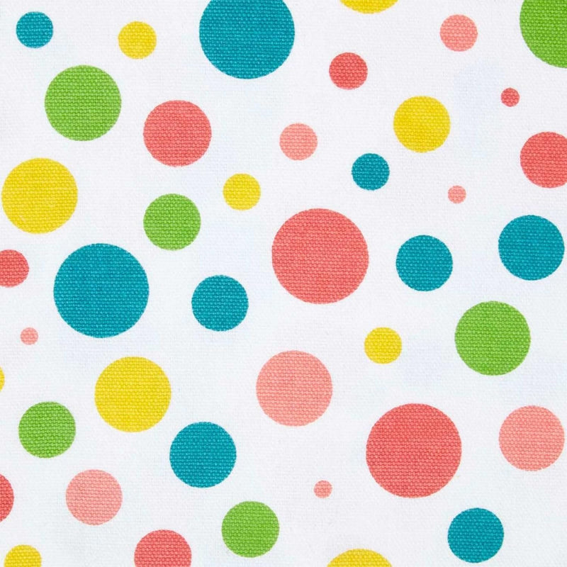 Homescapes Kindervorhang Mädchen Kinderzimmer Ösenvorhang Dekoschal Polka Dots 2er Set bunt 137 x 18