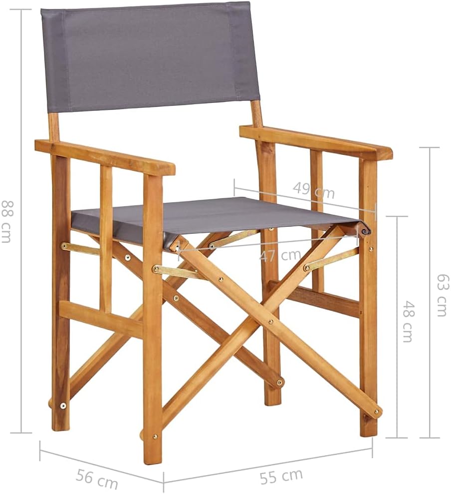 vidaXL 2X Akazienholz Massiv Regiestuhl Gartenstuhl Holzstuhl Klappstuhl Campingstuhl Stuhl Gartenmö