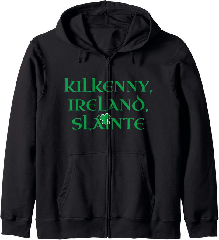 Irland Slainte Irish Heritage Clover Pride County Kilkenny Kapuzenjacke