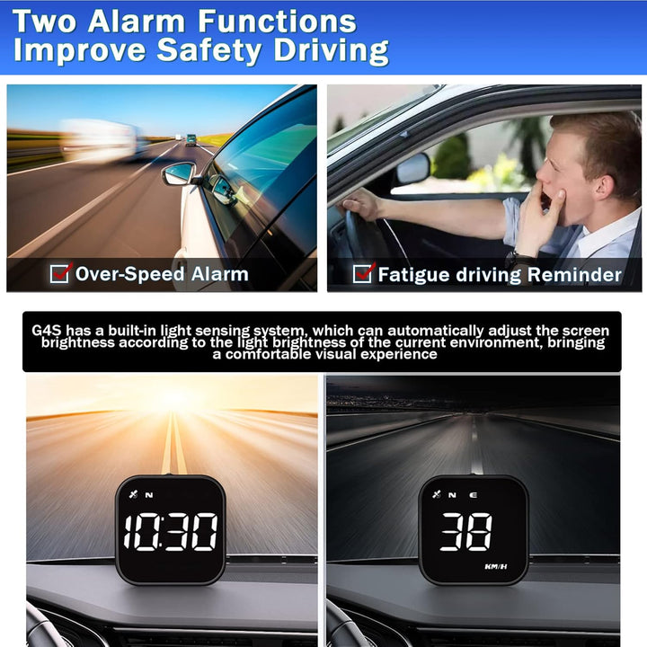 Head Up Display Auto HUD Display KMH MPH GPS Smart Tachometer, 2.0'' LCD Bildschirm mit Übergeschwin
