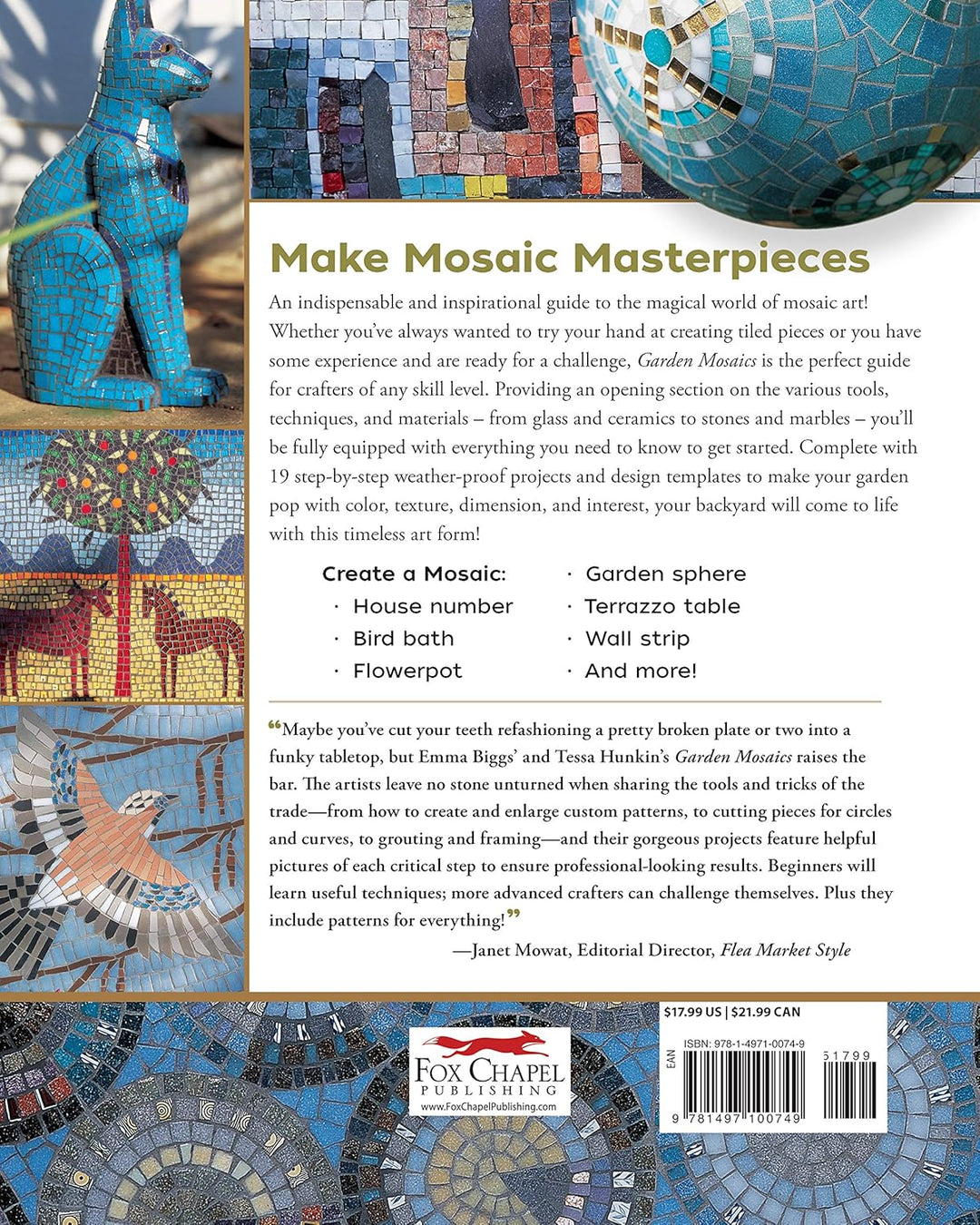 Garden Mosaics: 19 Beautiful Projects to Make for Your Garden, Taschenbuch