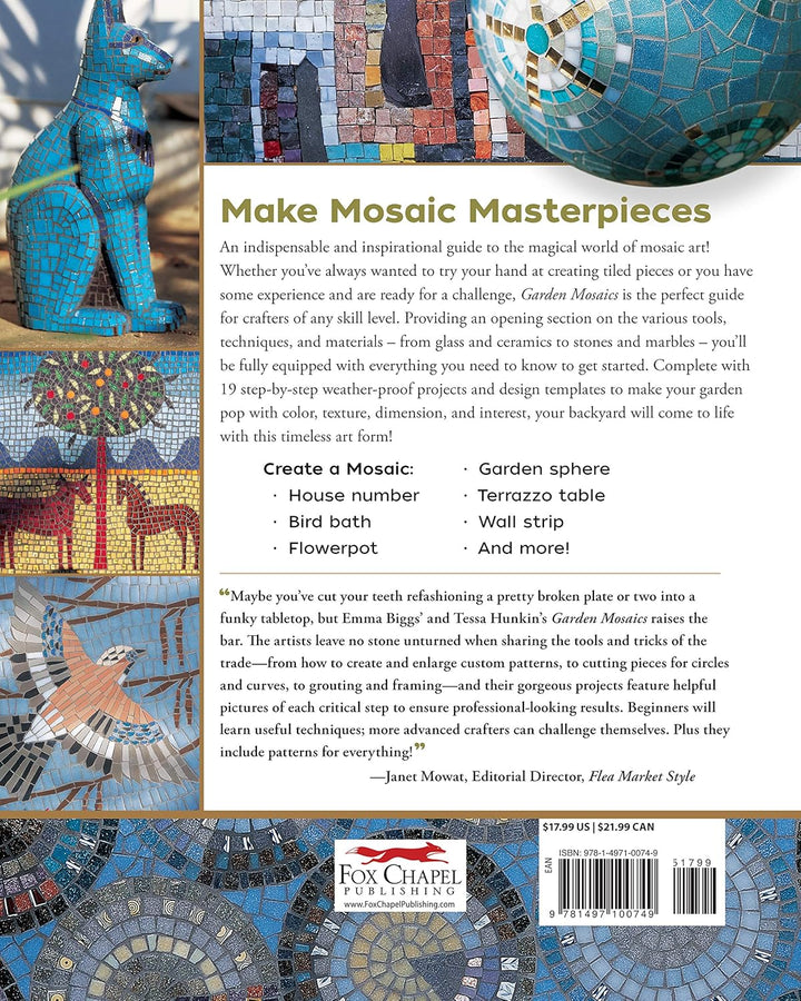 Garden Mosaics: 19 Beautiful Projects to Make for Your Garden, Taschenbuch