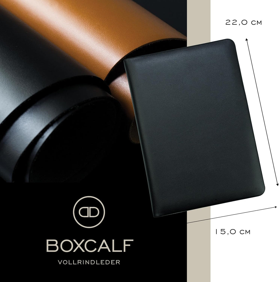 DELMON VARONE - Personalisierbares Adressbuch DIN A5 gebunden mit A-Z Register in Boxcalf Premium Le