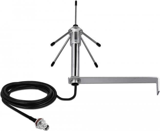 DeLock LPWAN 868 MHz Antenne TNC Buchse 3 dBi omnidirektional starr mit Anschlusskabel RG-58 C/U 3 m