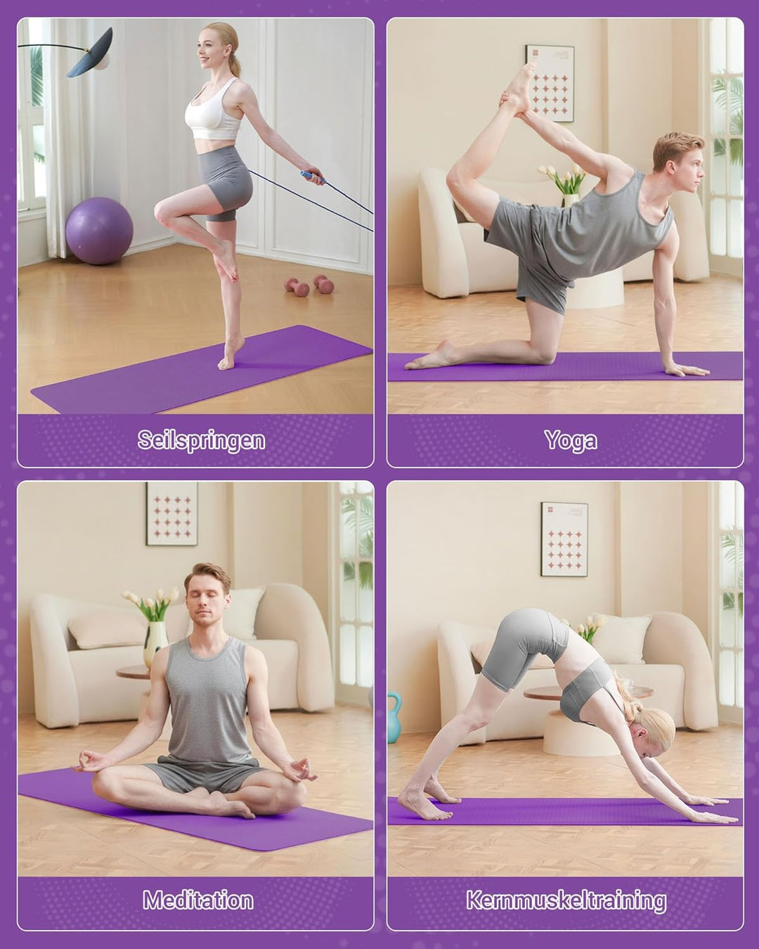 Good Nite Gymnastikmatte Yogamatte Fitnessmatte Rutschfest Trainingsmatte Sport Turn Matten Pilates