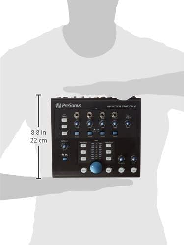 PreSonus Monitor Station V2, Desktop Studio Kontrollzentrum mit Monitor Lautstärkeregler und Kopfhör