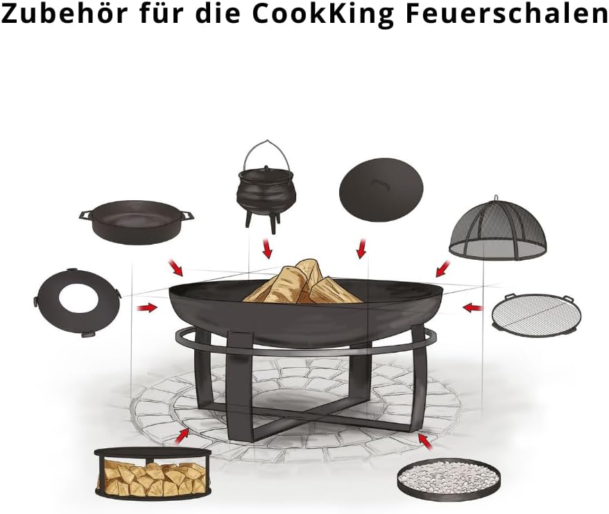 CookKing Feuerschale Feuerkorb Grill Feuerstelle - Panama - echte Handarbeit - Ø100cm