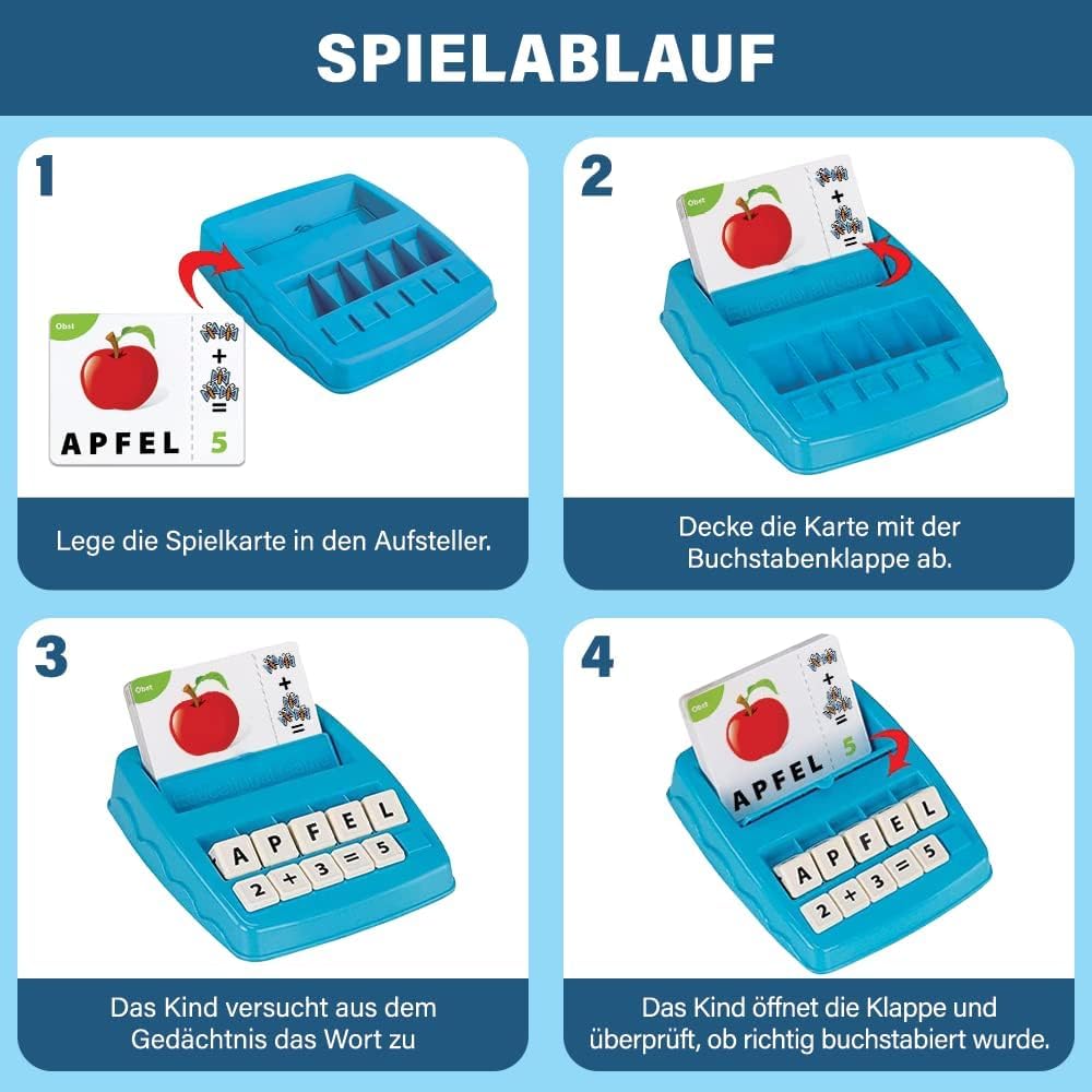 Buchstaben Lernspiel ABC Montessori Lernen ab 4 5 6 Jahre Vorschule Zahlen Rechnen Schulanfänger 1 K