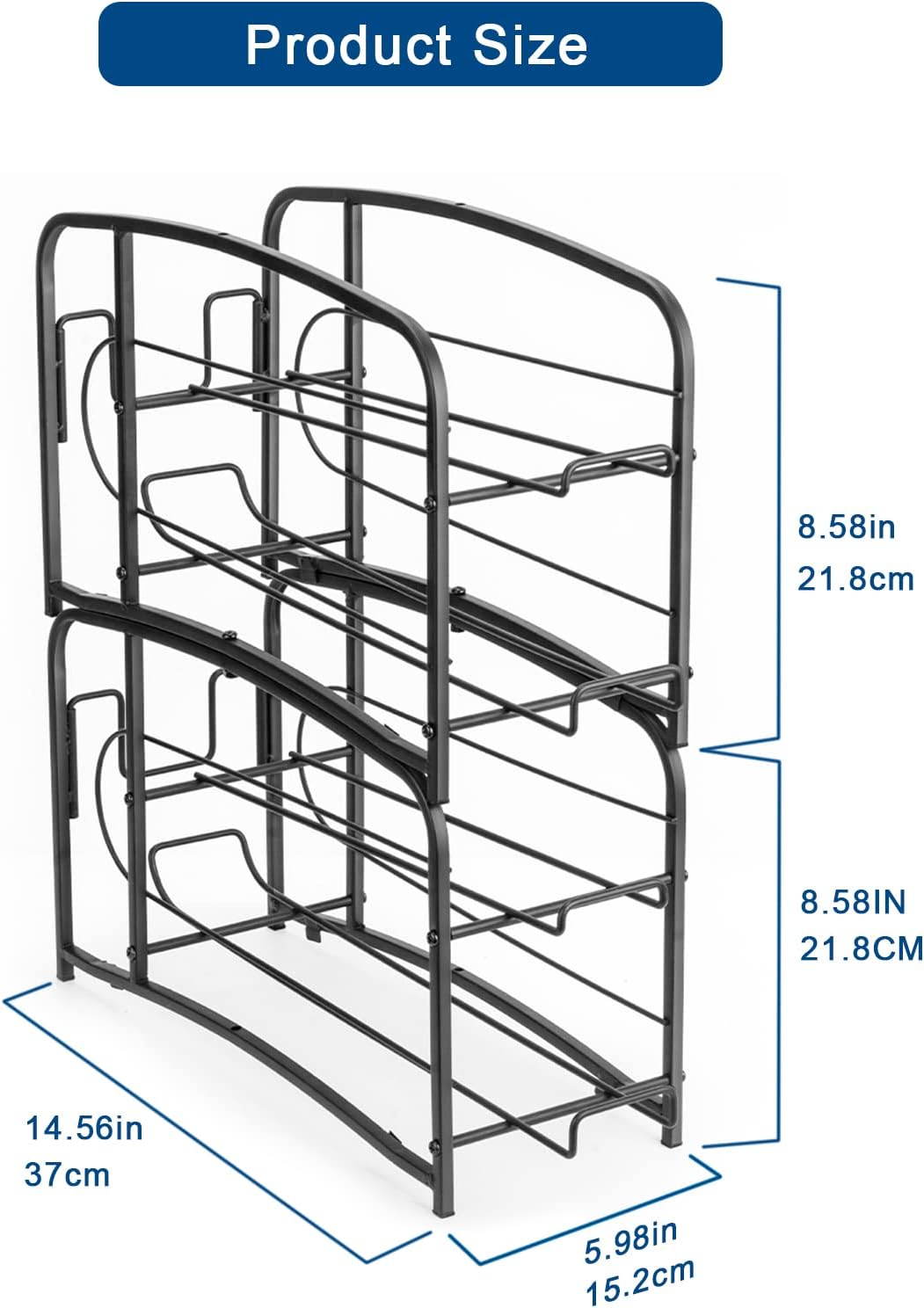 Bomclap Rollen Dosenspender Dosenhalter Kühlschrank Organizer, 2er Set Kühlschrank Dosenspender für