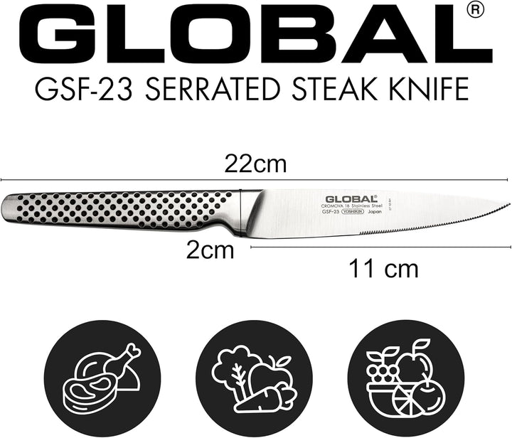 Global GSF-23 Steakmesser 11 cm, geschmiedet