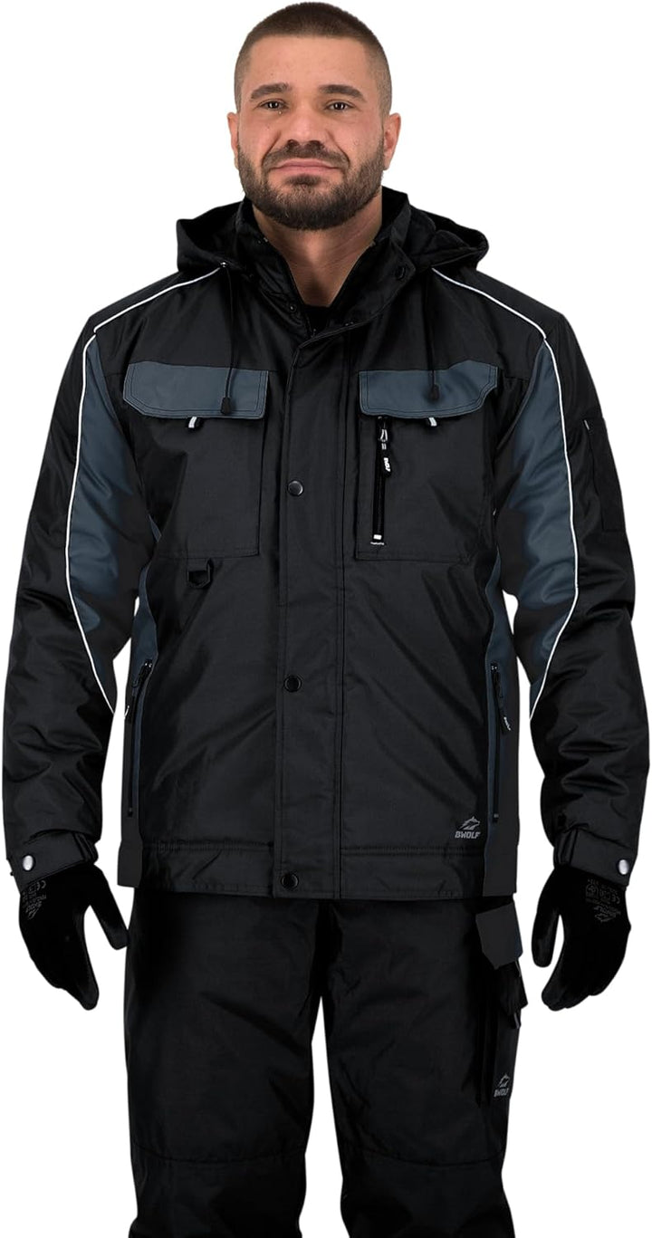 BWOLF Braver Arbeitsjacke Herren Winter Herren Winter Winddichte Winterjacke Arbeitsjacke Warme mit