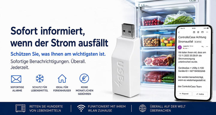 Stromausfallmelder Stromausfallalarm Stromausfall Stromwächter WLAN GSM