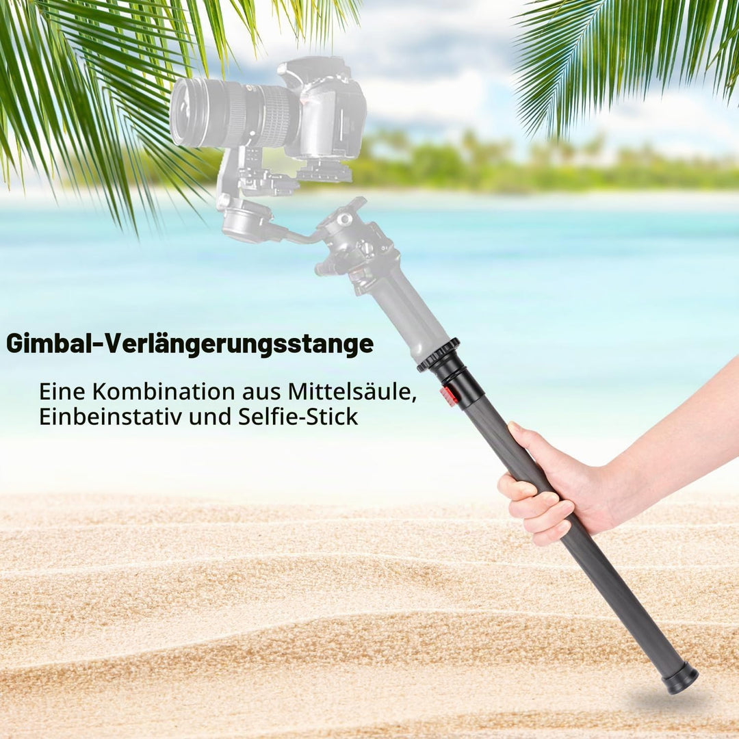 Koolehaoda Stativverlängerung, Mittelsäulenverlängerung 70cm Stativverlängerungsrohr aus Carbonfaser
