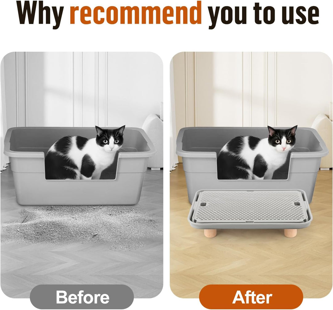 Katzentoilettenrampe mit Filterfunktion, Katzentreppe aus Kunststoff, Katzentoiletten-Filterpedal fü
