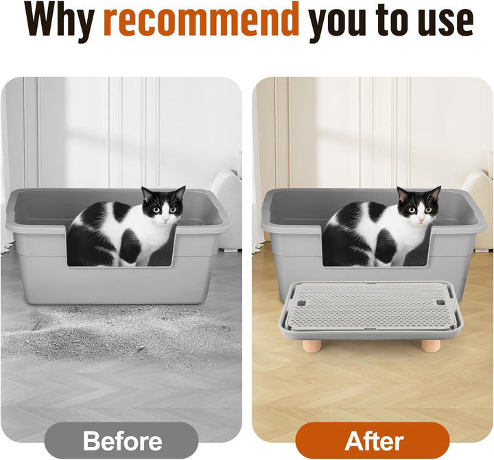 Katzentoilettenrampe mit Filterfunktion, Katzentreppe aus Kunststoff, Katzentoiletten-Filterpedal fü