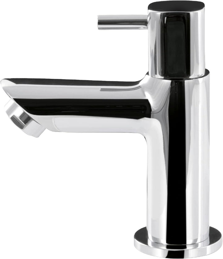 'aquaSu® Standventil Logo mit Wasserspar-Mischdüse, Kaltwasserarmatur mit Keramikkartusche, Einhebel