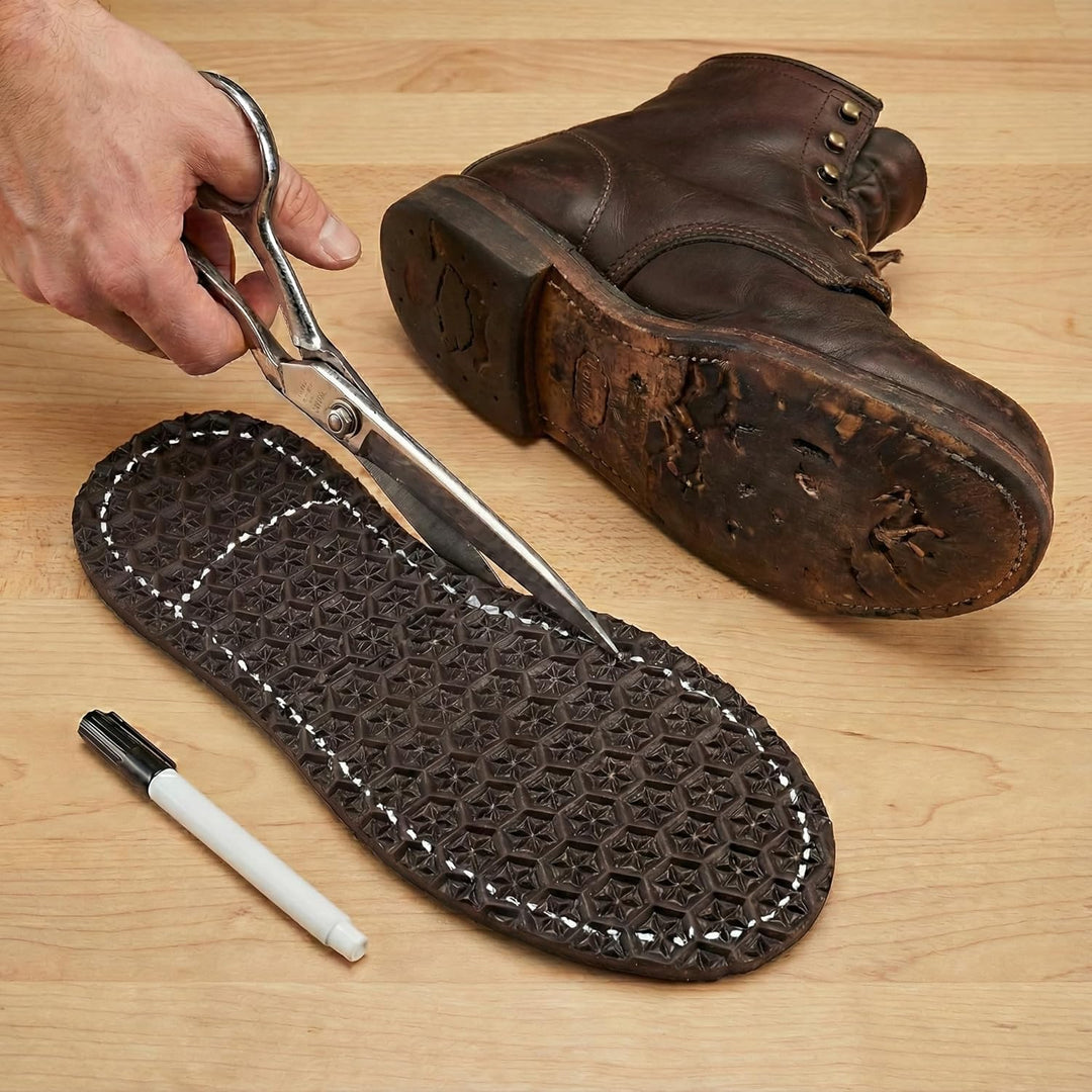 Langlauf Schuhbedarf Schuhreparatur Sohle Brown Star - Zellkautschuk Langsohle - Schuhsohle - Anti R