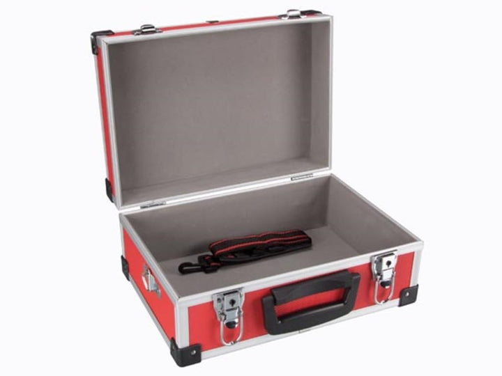 PEREL - 1821-R Aluminium Werkzeugkoffer, 330 mm x 230 mm x 150 mm Abmessungen, Rot 138960