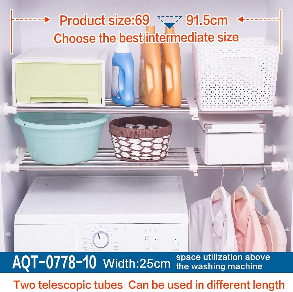 Hershii Erweiterbarer Kleiderschränke Kleideraufbewahrung System Organisation Teleskop Kleiderstange