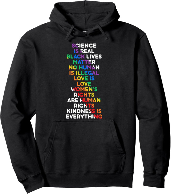 Science Is Real Black Lives Matter CSD Regenbogen LGBT Pullover Hoodie
