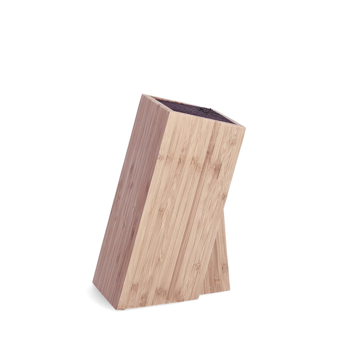 Zeller 25328 Messerblock mit Borsteneinsatz 9.5 x 15 x 23.5 cm, Bamboo