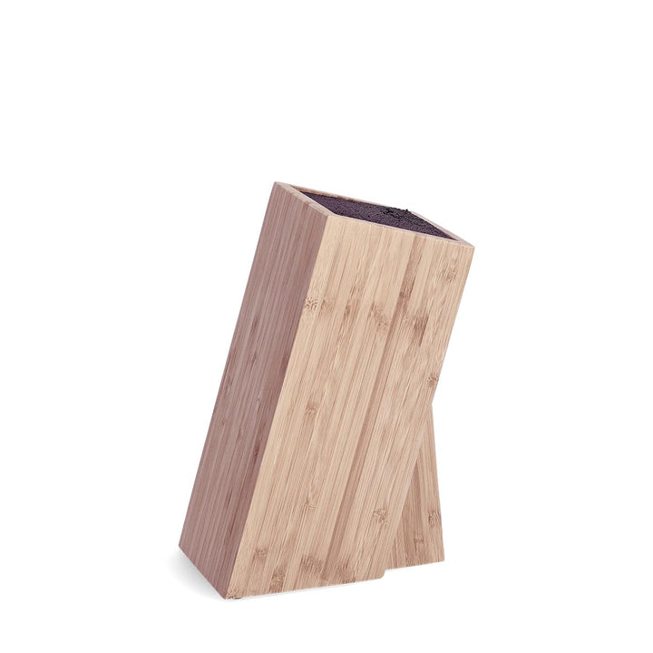 Zeller 25328 Messerblock mit Borsteneinsatz 9.5 x 15 x 23.5 cm, Bamboo