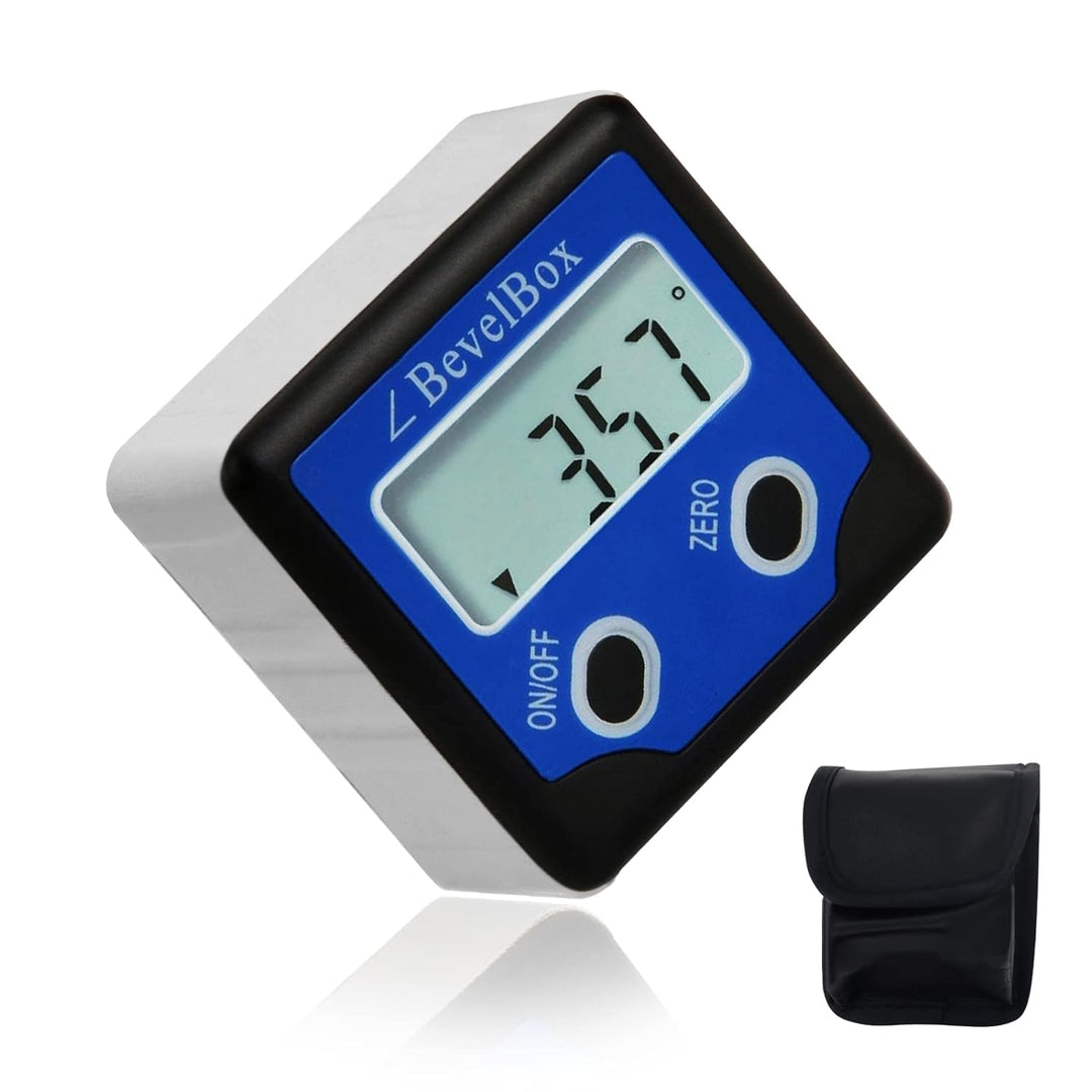Digitaler LCD Winkelmesser, Winkelmessgerät Magnetfuss Winkelmesswerkzeug Bevel Box Inklinometer IP5