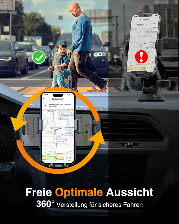 VANMASS Handyhalterung Auto Lüftung【2026 Stärkster Lüftungshaken】 Handy Halterung Auto Militär-Klass
