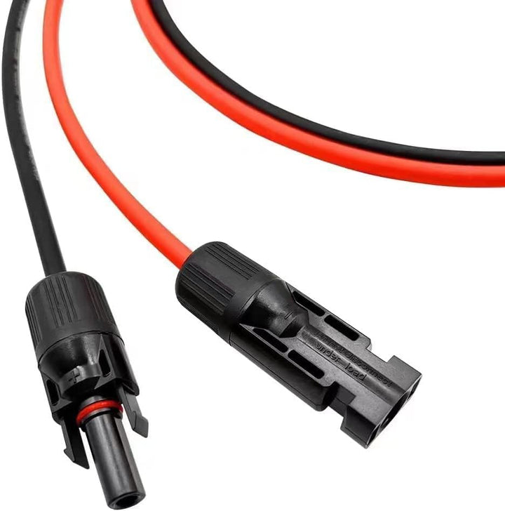 Solarkabel 4mm²/6mm², Solarkabel Verlängerung 1/2/3/5/10M, Solarkabel Verlängerungskabel(Rot/Schwarz