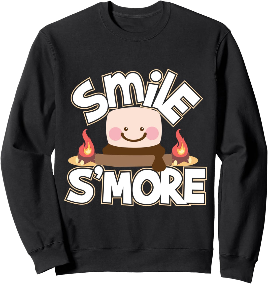 Smore Gifts Funny Smile Smore Camping Campfire Sweatshirt