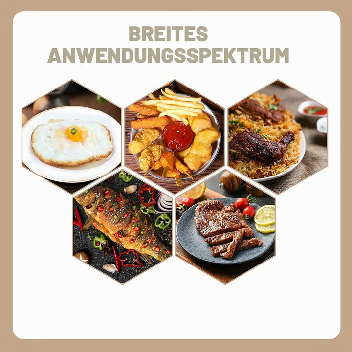 Grillpfanne Induktion: Steakpfanne Gusseisen mit Abnehmbarer Griff, 20 x 20 cm Antihaft Beschichtet