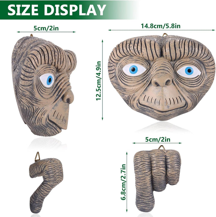 Outdoor Garten Statuen Dekor, Baumgesicht Gartenornamente Outdoor Alien Gartendekoration Gartengesic