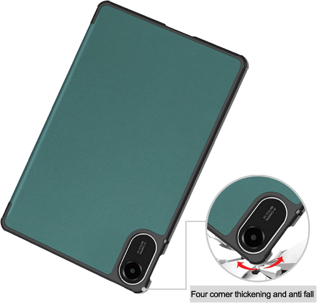 GIOPUEY Hülle Kompatibel mit Redmi Pad 2 2025, Flip Case [Bracket-Funktion] 360° Schutz - Grün Xiaom