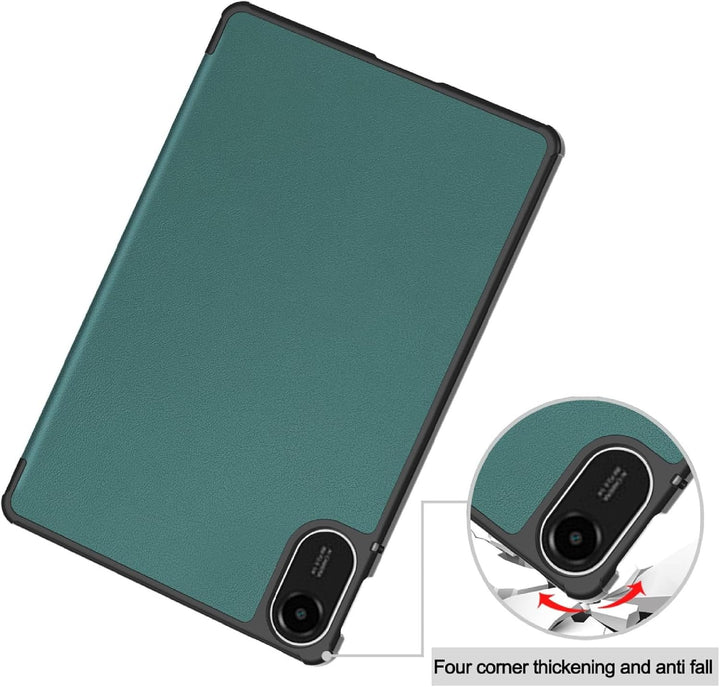 GIOPUEY Hülle Kompatibel mit Redmi Pad 2 2025, Flip Case [Bracket-Funktion] 360° Schutz - Grün Xiaom