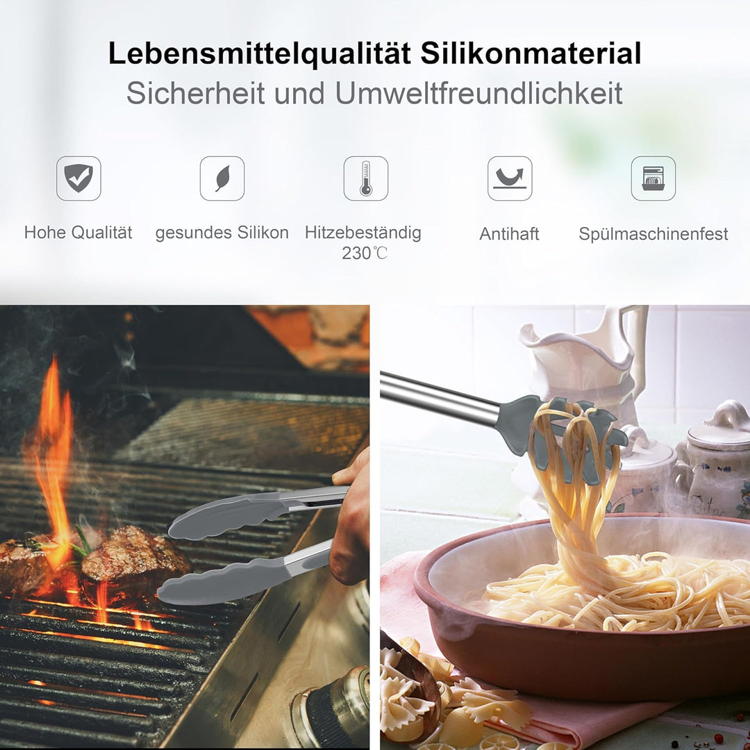 Herogo Küchenhelfer Set, 25 Stück Silikon Küchenutensilien mit Halter, Hitzebeständiger Kochbesteck