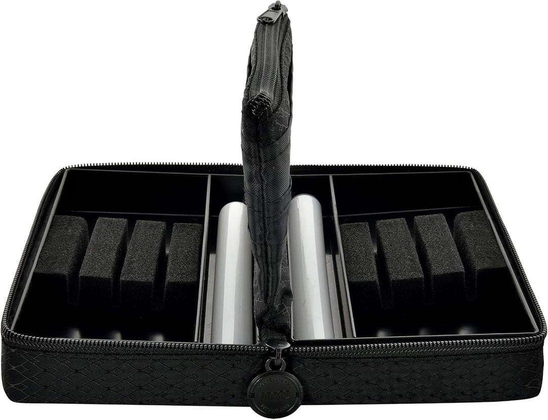 ONE80 Double Darttasche für Darts Dart Wallet Dart Cases Schwarz, Schwarz