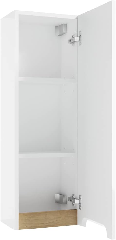 Lomadox Badmöbel Hängeschrank/Unterschrank,180° drehbar Hochglanz weiss lackiert, mit 3 Griffblenden