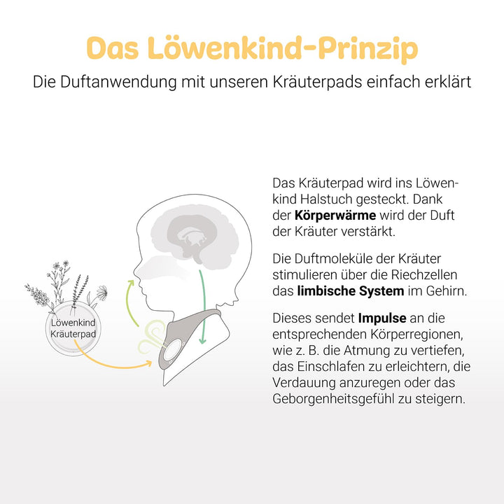 Löwenkind Geschenkset mit Dreieckshalstuch Mini (Altrosa) und Kräuterpads Gute-Nacht und Rotznäschen