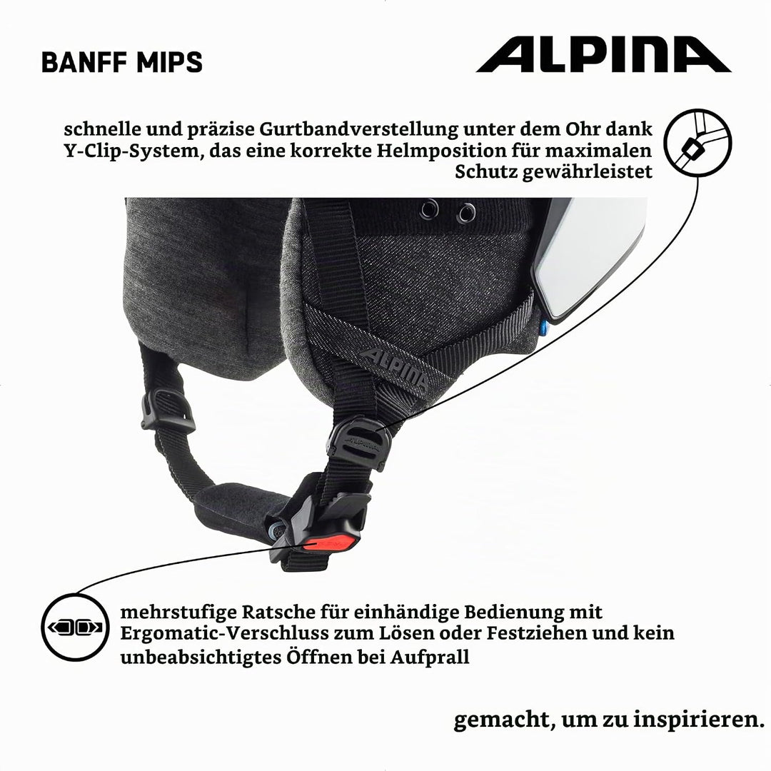 ALPINA Banff MIPS - Nachhaltiger, Sicherer und Leichter MIPS Skihelm Mit Schafswolle-Innenfutter Für