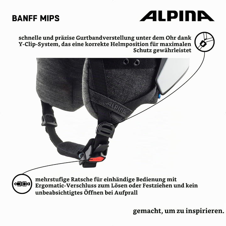 ALPINA Banff MIPS - Nachhaltiger, Sicherer und Leichter MIPS Skihelm Mit Schafswolle-Innenfutter Für
