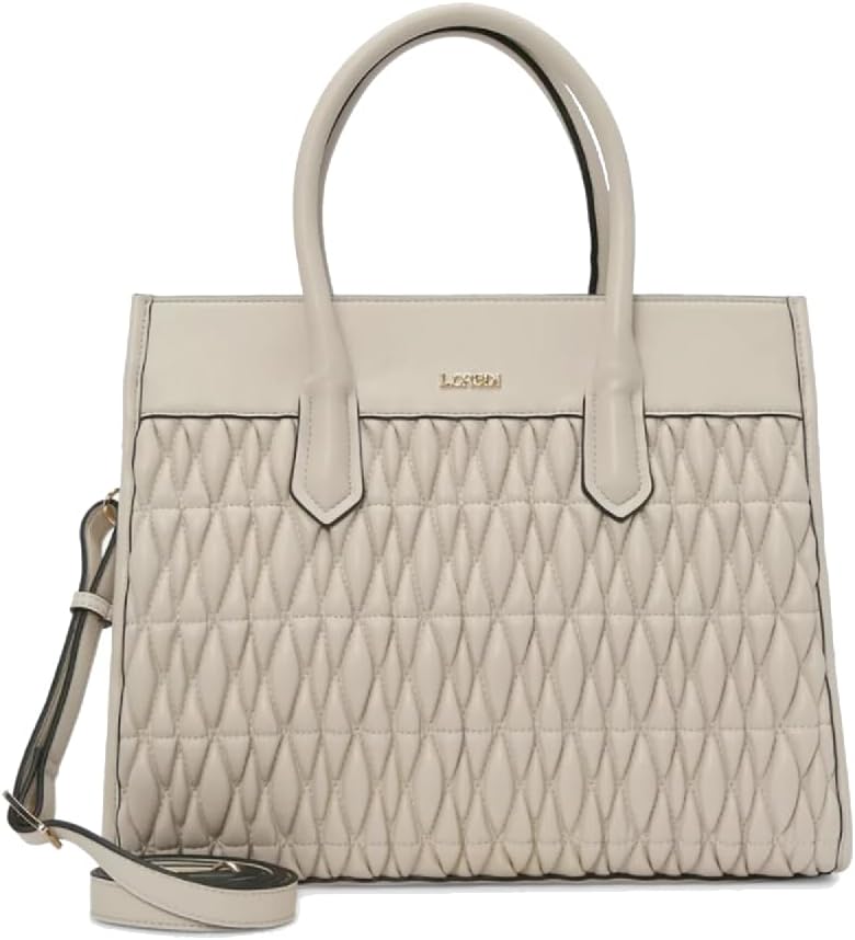 L.CREDI-Damen-Shopper Bag Henkeltasche LAICA 33 x13x27 Kitt, Kitt