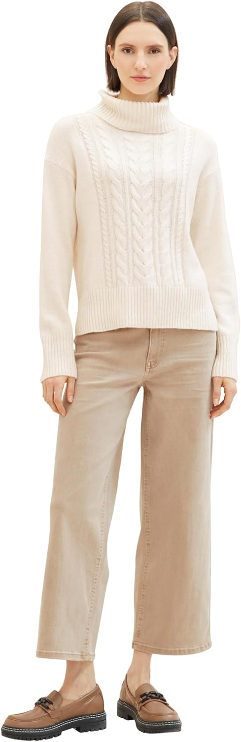 TOM TAILOR Damen Pullover L 28130 - Soft Buttercream, L 28130 - Soft Buttercream