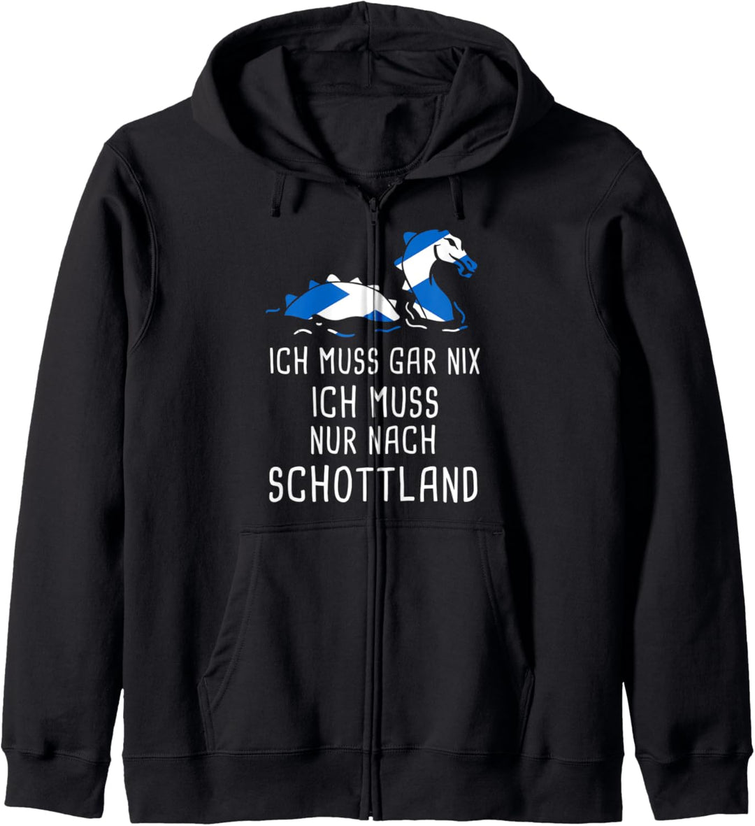 Ich Muss Gar Nix Ich Muss Nur Nach Schottland Schotte Urlaub Kapuzenjacke