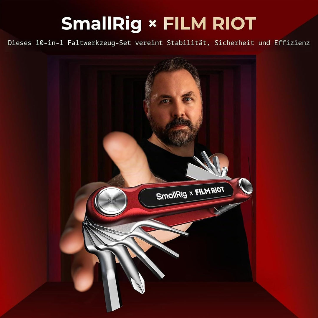 SMALLRIG x FILM RIOT 10-in-1-Klappwerkzeugset mit Schraubendrehern und Inbusschlüsseln, Positionieru