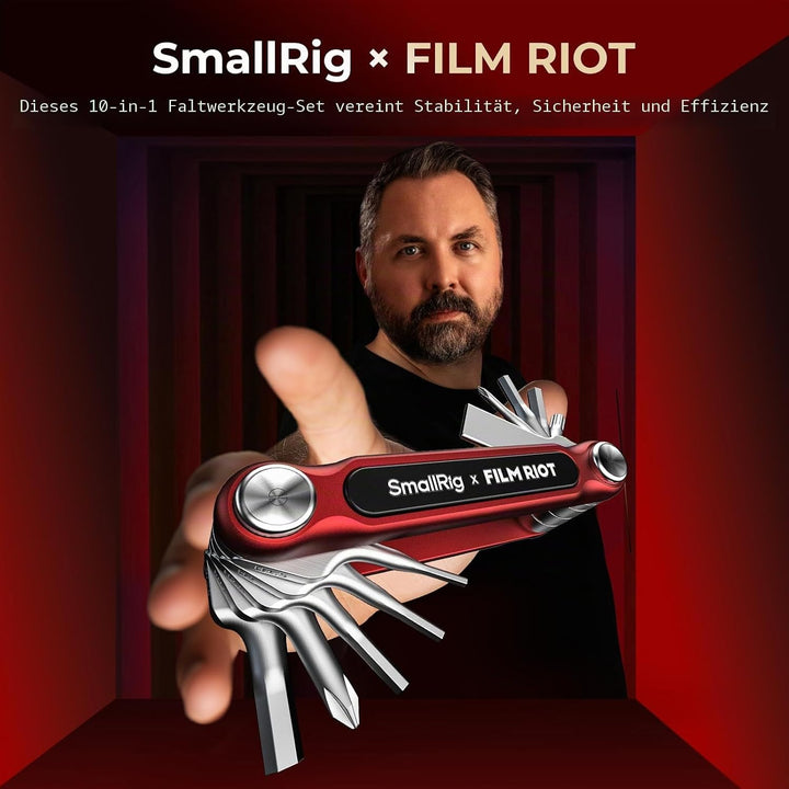 SMALLRIG x FILM RIOT 10-in-1-Klappwerkzeugset mit Schraubendrehern und Inbusschlüsseln, Positionieru