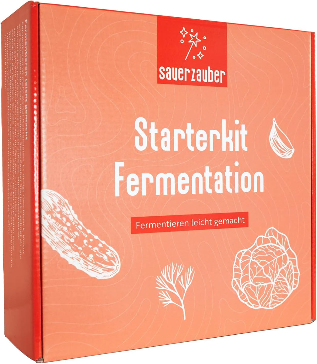 Starterkit Fermentation – grosses Fermentierset für Gemüse wie Kimchi, Sauerkraut - 1 L Fermentiergl