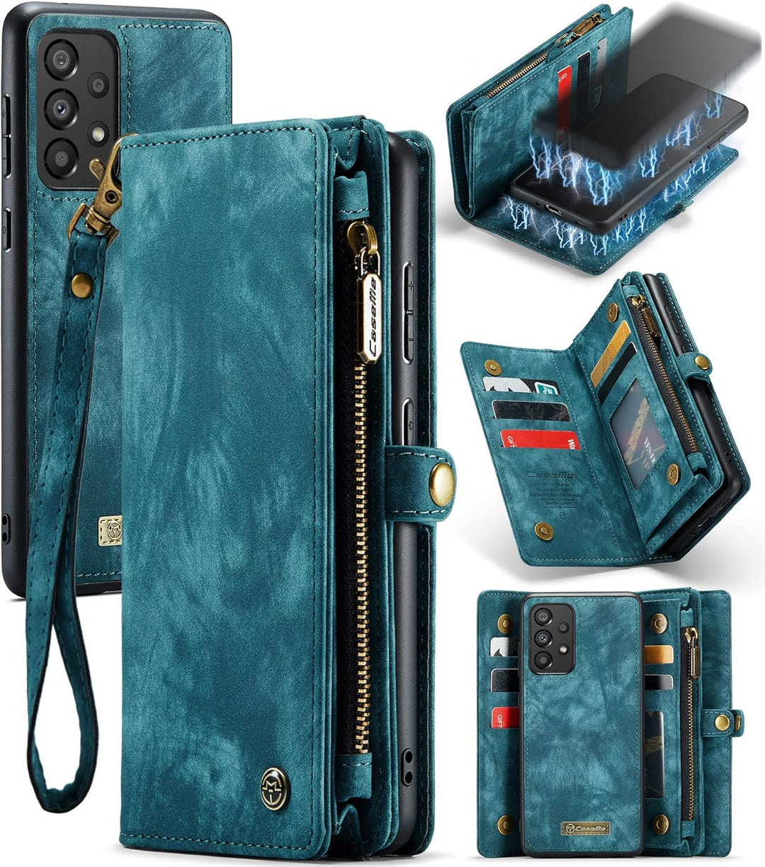 UFinetech Samsung A33 Hülle, Flip Leder TPU Stossfeste Kartenfach Tasche Samsung Galaxy A33 5G Handy